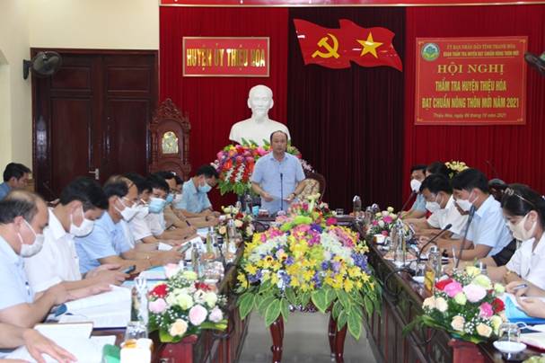 Thẩm tra mức độ đạt chuẩn nông thôn mới huyện Thiệu Hóa