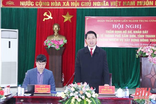 Thẩm định TP Sầm Sơn hoàn thành nhiệm vụ xây dựng nông thôn mới
