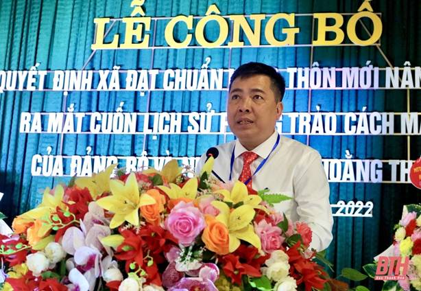 Xã Hoằng Thái đón Bằng công nhận xã đạt chuẩn Nông thôn mới nâng cao