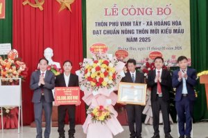 Thêm một thôn của xã Hoằng Hóa đạt danh hiệu nông thôn mới kiểu mẫu